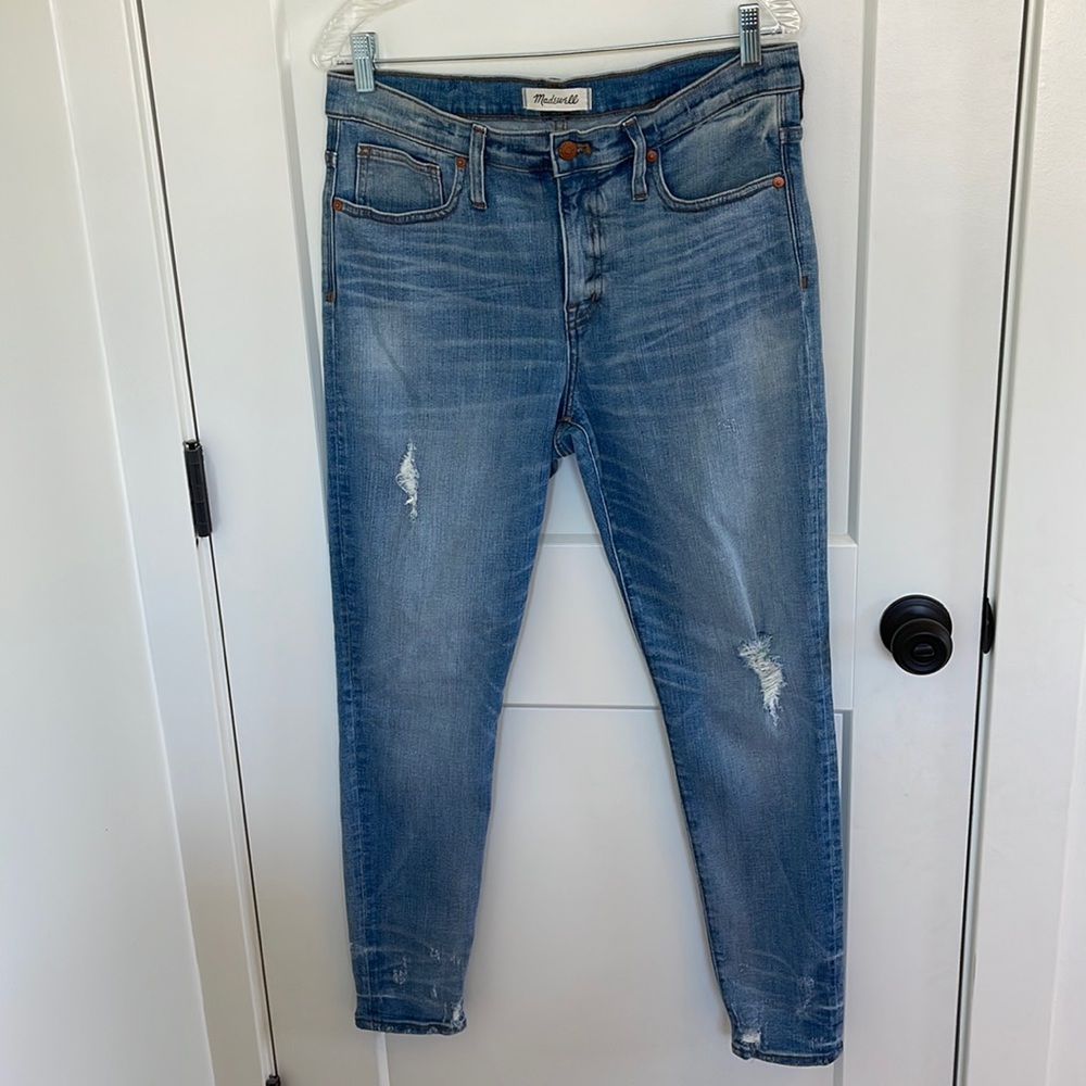 Madewell 9” High-Rise Skinny Distressed Jean
